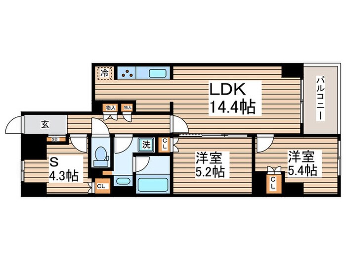 サンジョイアゼロの物件間取画像