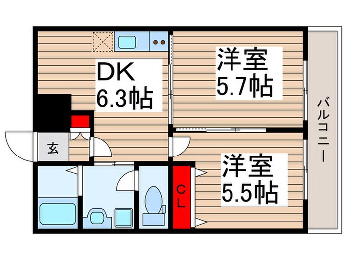 ダイヤモンドクレスト中新宿の物件間取画像