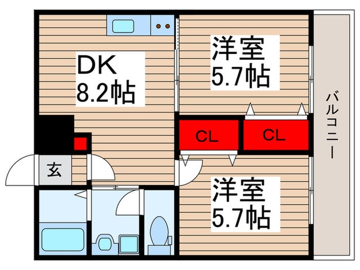 ダイヤモンドクレスト中新宿の物件間取画像