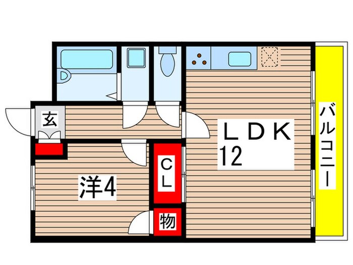 サンタカラハイツの物件間取画像