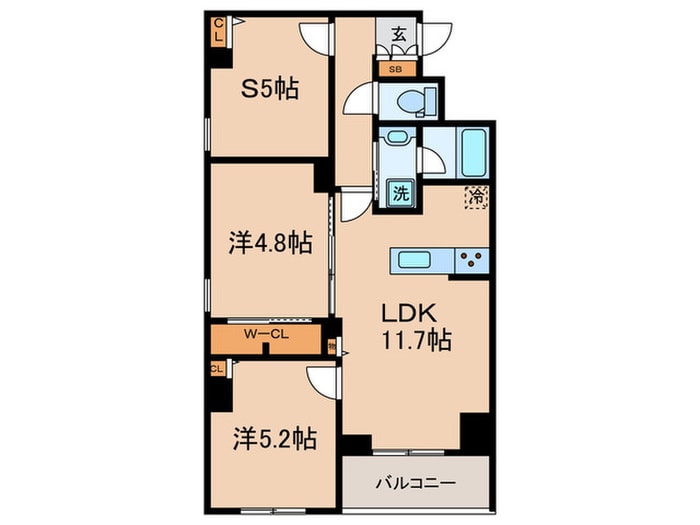 S-RESIDENCE大森bresaの物件間取画像