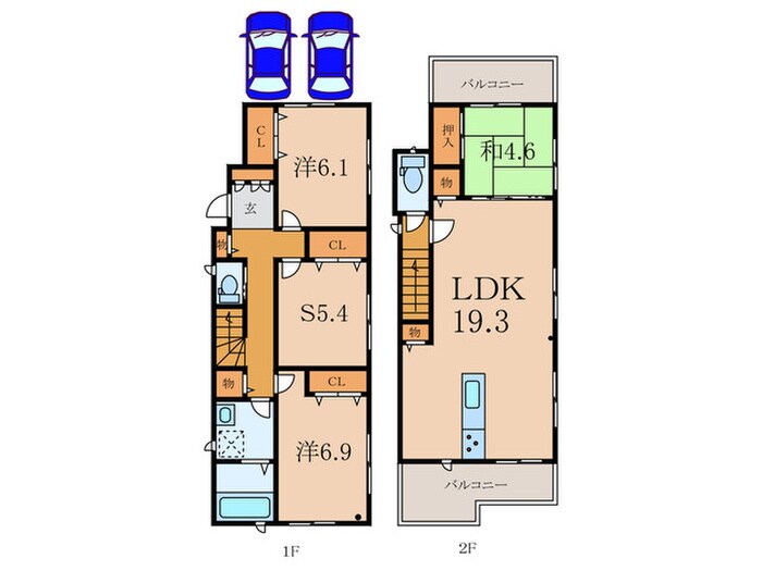 関町北3丁目戸建の物件間取画像