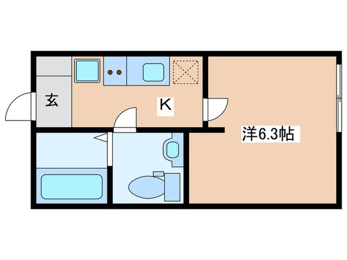 ｱｻﾞｰﾚ･ｽﾌｨｰﾀﾞ読売ランド前壱番館の物件間取画像