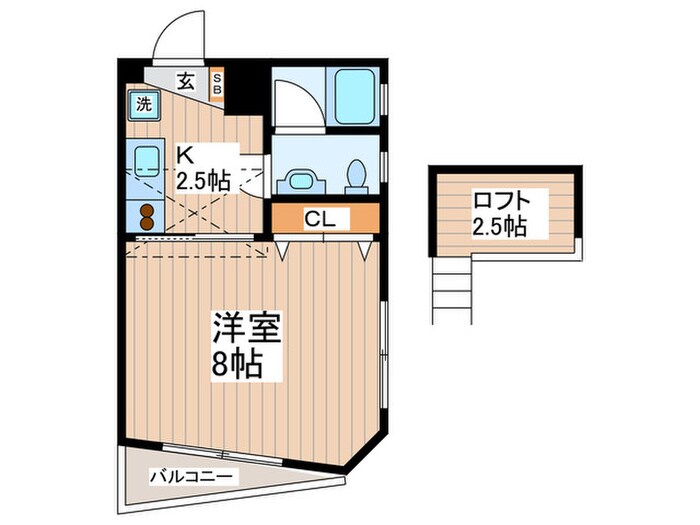 グラティア南烏山イ－ストの物件間取画像