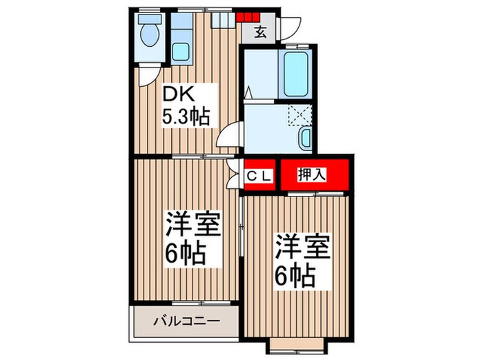 ハイツウェルトの物件間取画像