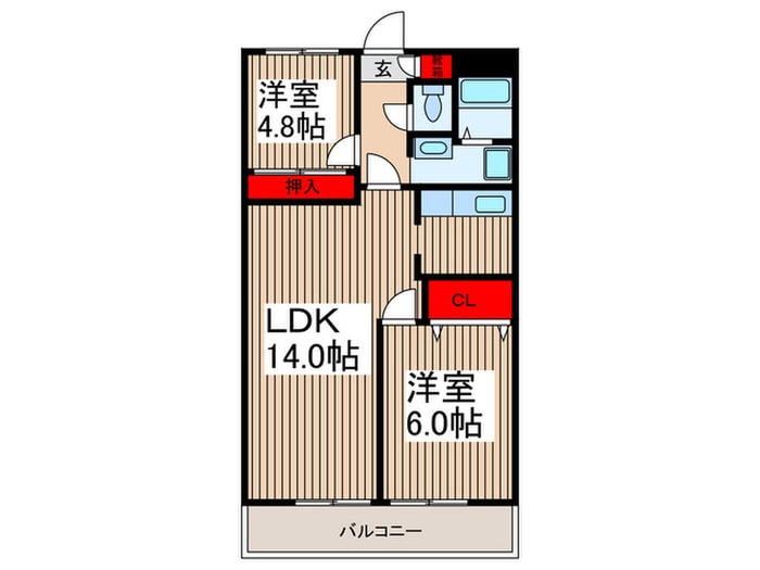 リバーヒルズの物件間取画像