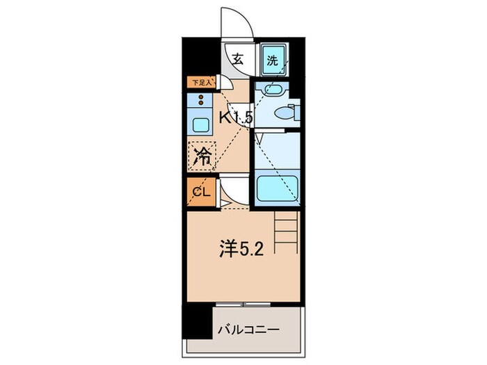 ヴェルステ－ジ川崎(1202)の物件間取画像