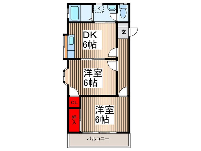 ハイツウェルトⅡの物件間取画像