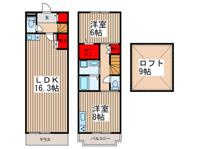 ﾃﾞｻﾞｲﾝｽﾃｰｼﾞ芝の物件間取画像