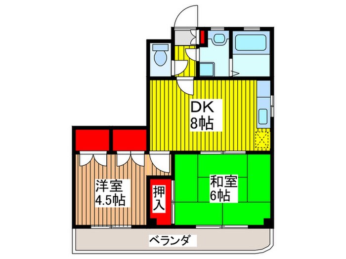 サツキハイム９３の物件間取画像