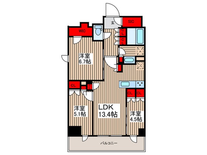 フロンティアレジデンス錦糸公園の物件間取画像