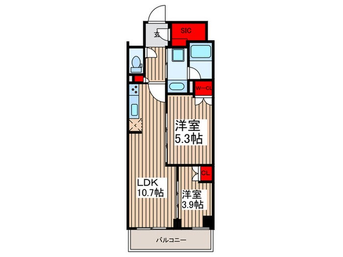 フロンティアレジデンス錦糸公園の物件間取画像