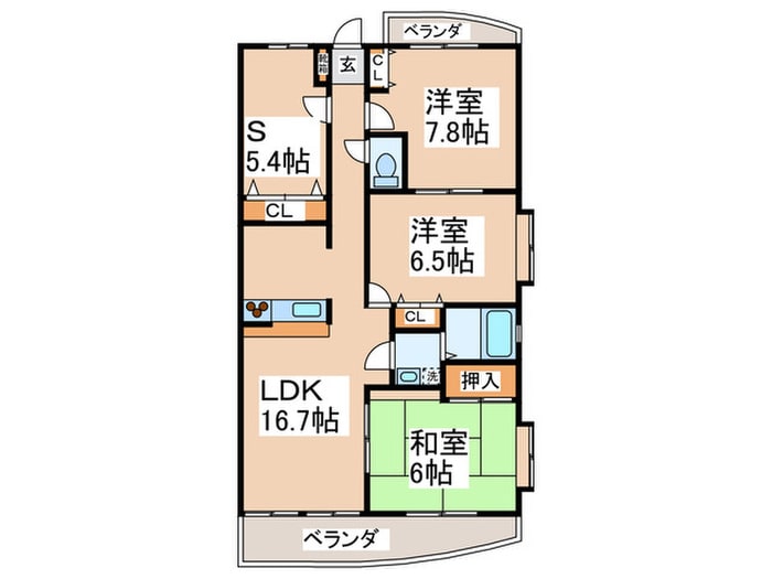 グランシャリオタワーの物件間取画像