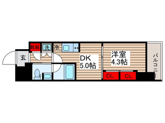 プレミアムキューブ亀戸（303）の物件間取画像