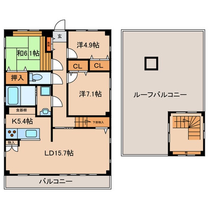 リトルズ篠崎の物件間取画像
