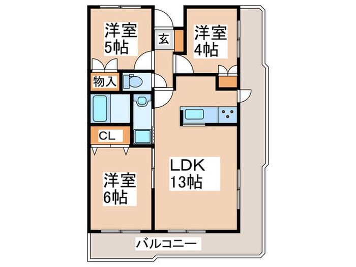 霧ヶ丘ガ－デンハイツの物件間取画像