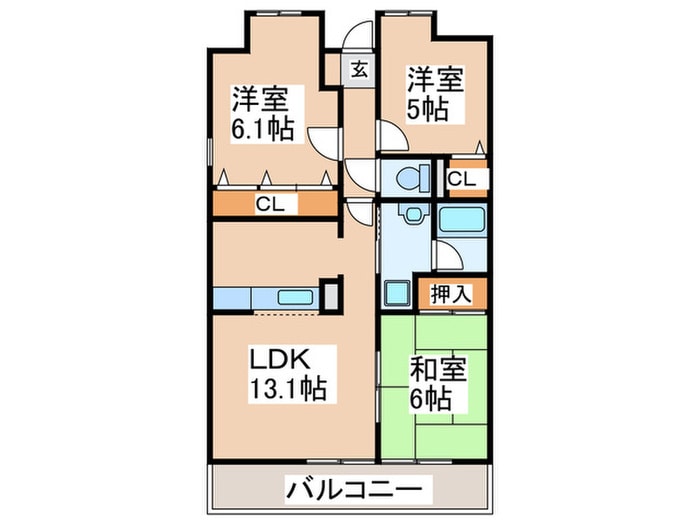 サニーコート壱番館の物件間取画像