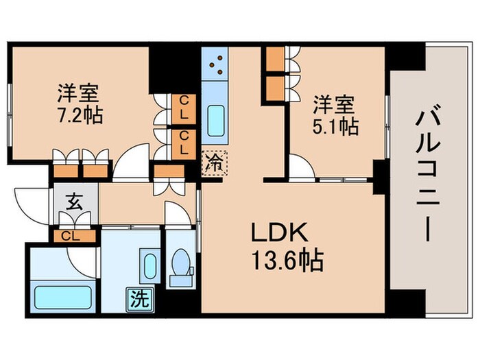 豊洲シエルタワー(20F)の物件間取画像