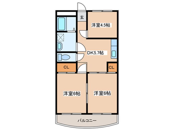 第２みたけ台ハイツの物件間取画像