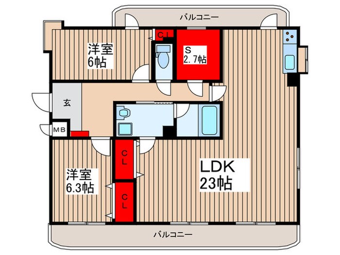 グレースフル・ピオナーＭの物件間取画像