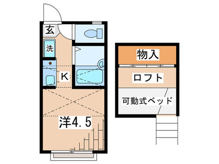 パンシオン淵野辺Ａの物件間取画像