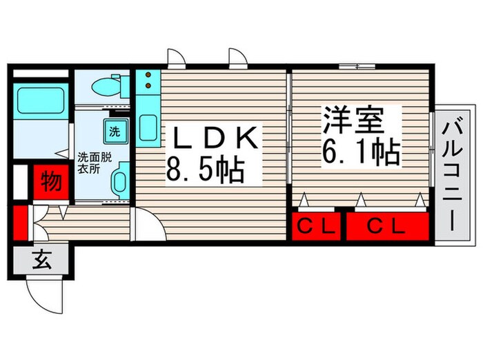 Wisteria扇の物件間取画像