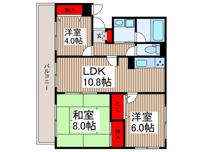 グランコート草加の物件間取画像