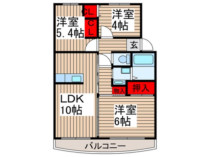 エータイマンションの物件間取画像