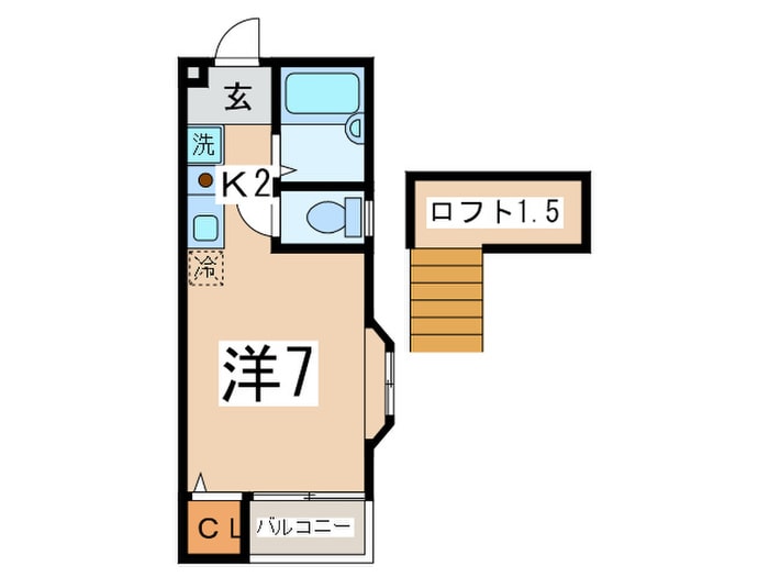 しゃんぶる　みおの物件間取画像