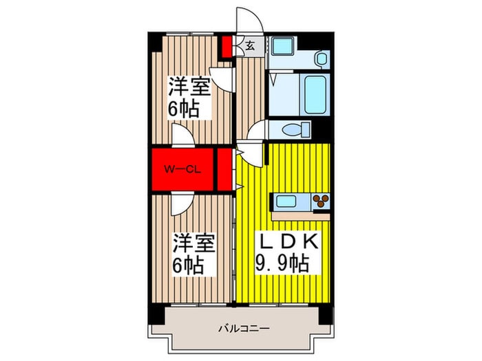 クウィンス　トキワ　ウラワの物件間取画像