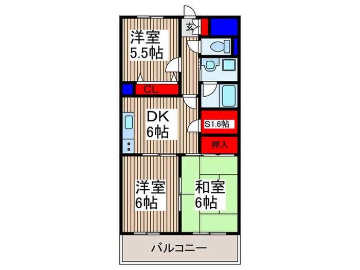 マ－ブル小手指の物件間取画像