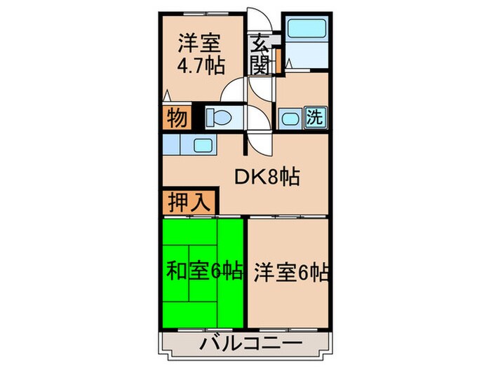 ジュネス金町の物件間取画像