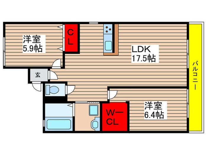 グリーンハイツの物件間取画像