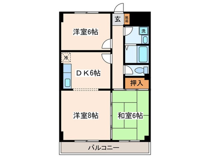宮の下マンションの物件間取画像