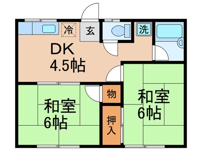 スカイハイツＡ棟の物件間取画像