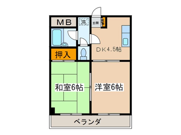 四谷マンション　Ｂ棟の物件間取画像