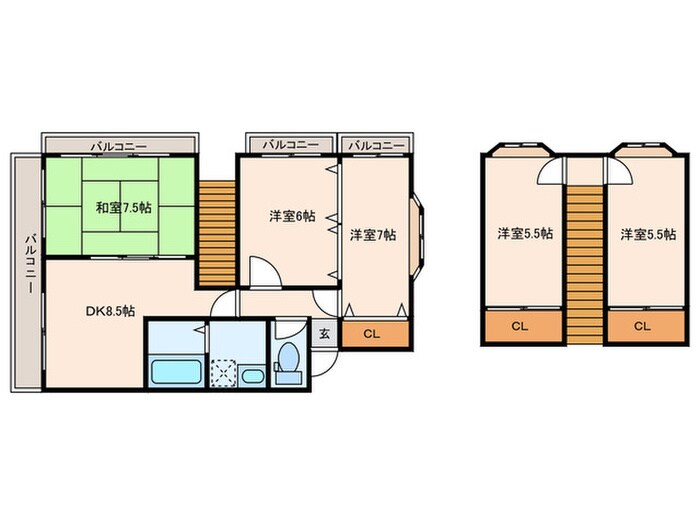 コ－ポ山本の物件間取画像