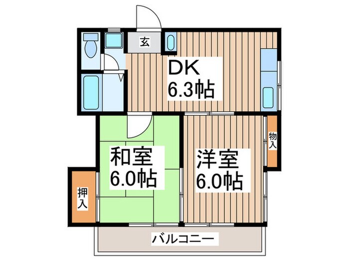 アビタシオンベルの物件間取画像