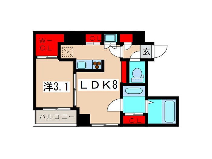 レジディア神田の物件間取画像