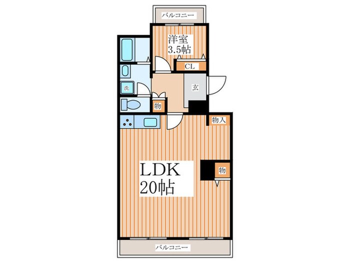 ガ－デンハイツ滝山Ｂ棟の物件間取画像
