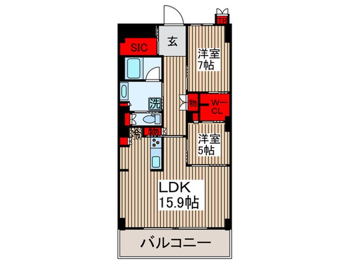 パ－クアクシス豊洲の物件間取画像