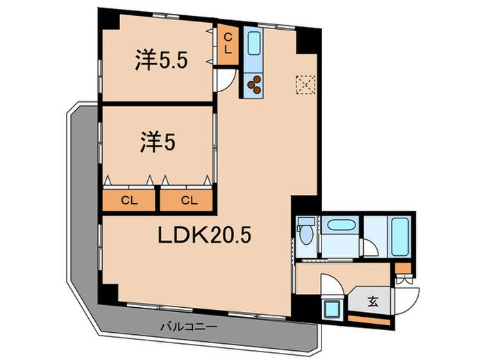 コロネ－ド春日(3－11F)の物件間取画像