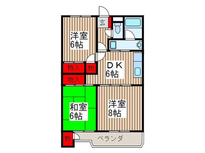 グリ－ンパレス桶川の物件間取画像