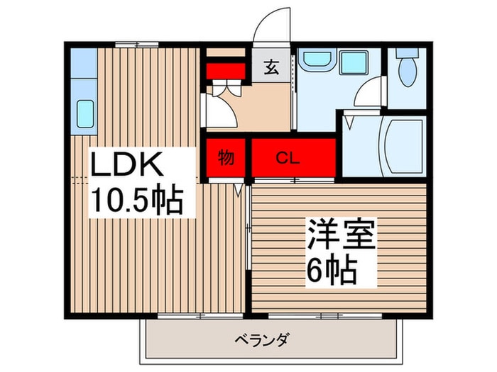 三晃ハイツＥ棟の物件間取画像