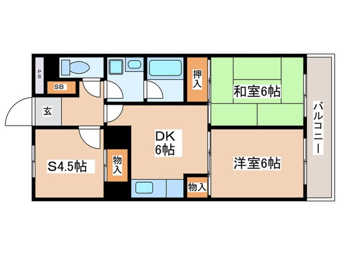 オ－ロラハイツの物件間取画像