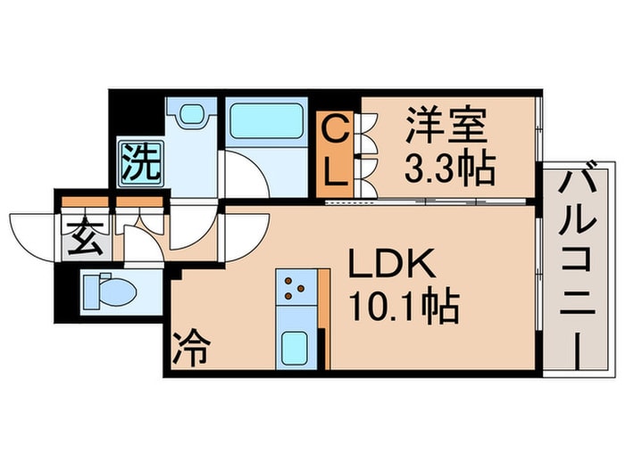 ｸﾚｲｽ月島ｷｬﾅﾙﾌﾛﾝﾄ（203）の物件間取画像