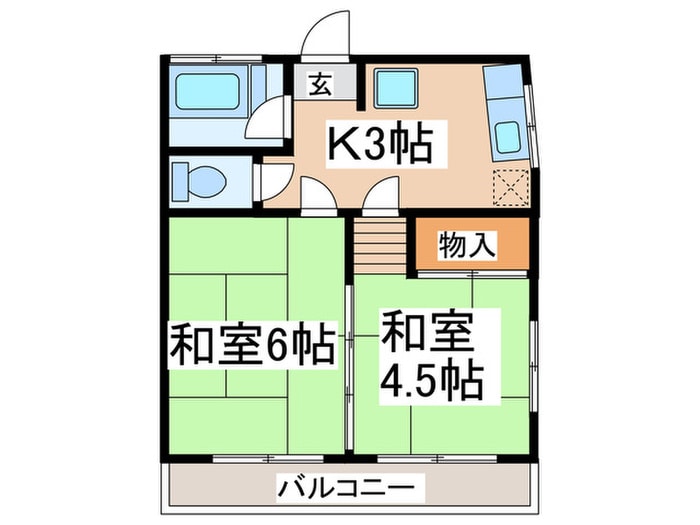 草村ハイツの物件間取画像