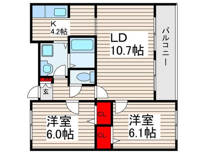 リベルタ椿の物件間取画像