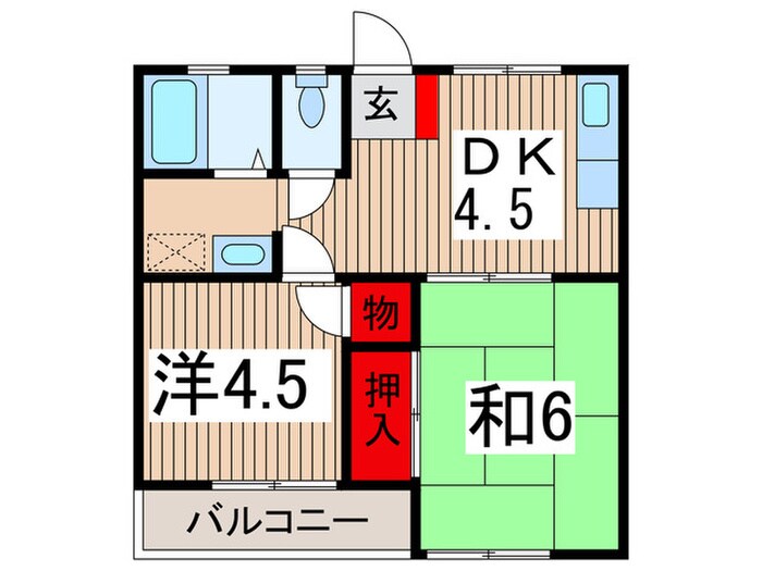 コーポジュネスＢの物件間取画像