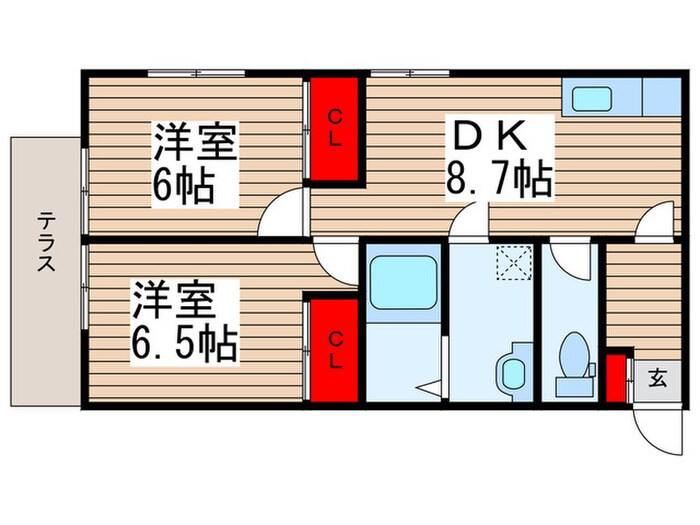リバ－スト－ンの物件間取画像